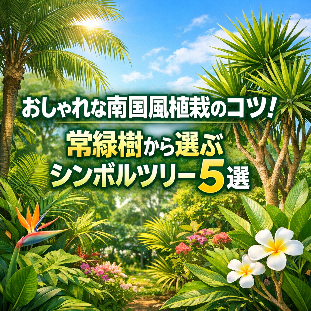 おしゃれな南国風植栽のコツ！常緑樹から選ぶシンボルツリー5選