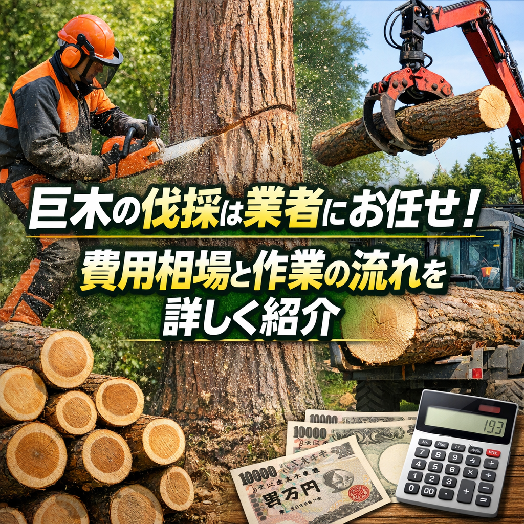 巨木の伐採は業者にお任せ！費用相場と作業の流れを詳しく紹介