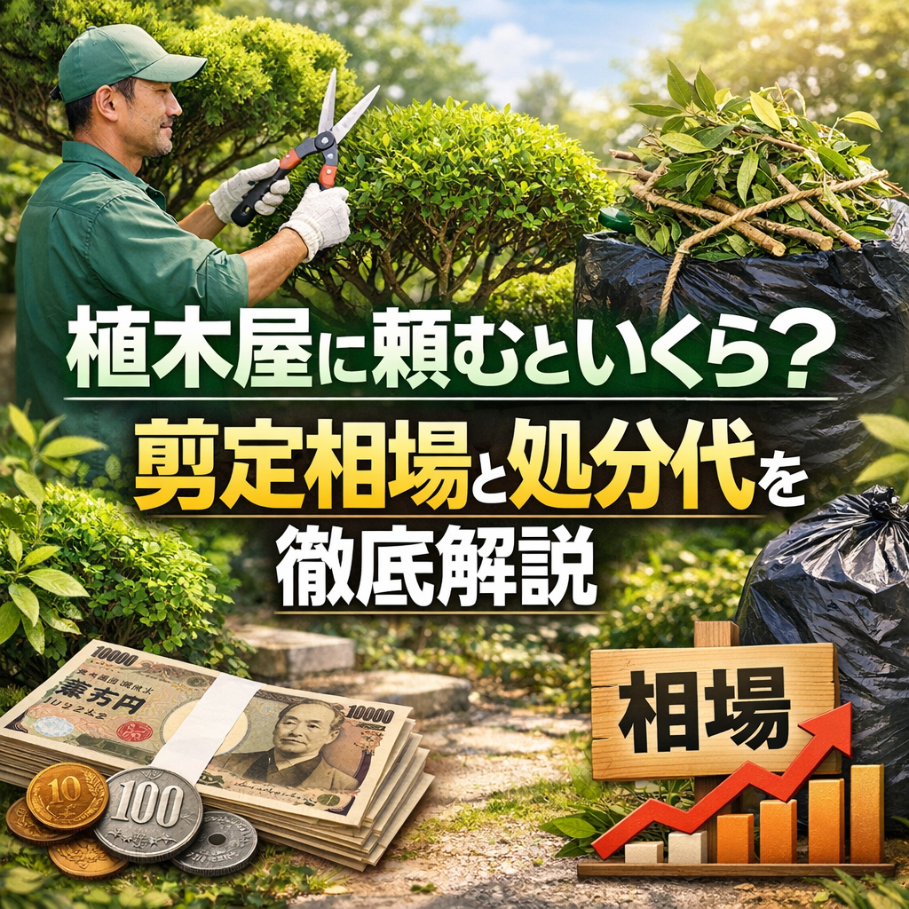 植木屋に頼むといくら？剪定相場と処分代を徹底解説