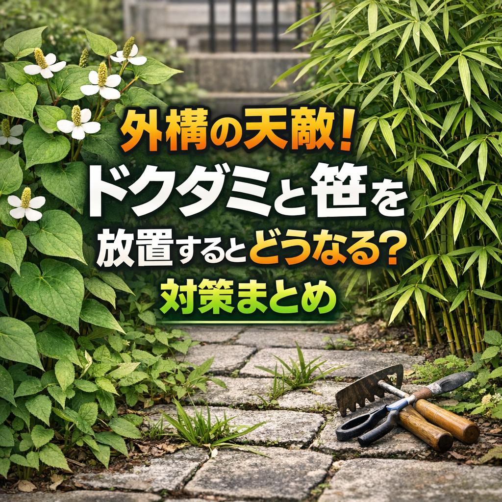 外構の天敵！ドクダミと笹を放置するとどうなる？対策まとめ