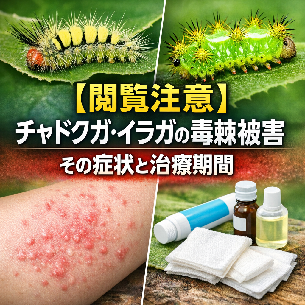 【閲覧注意】チャドクガ・イラガの毒棘被害、その症状と治療期間