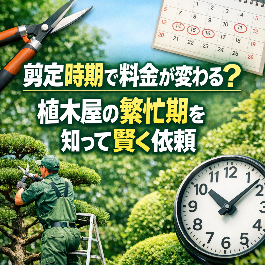 剪定時期で料金が変わる？植木屋の繁忙期を知って賢く依頼