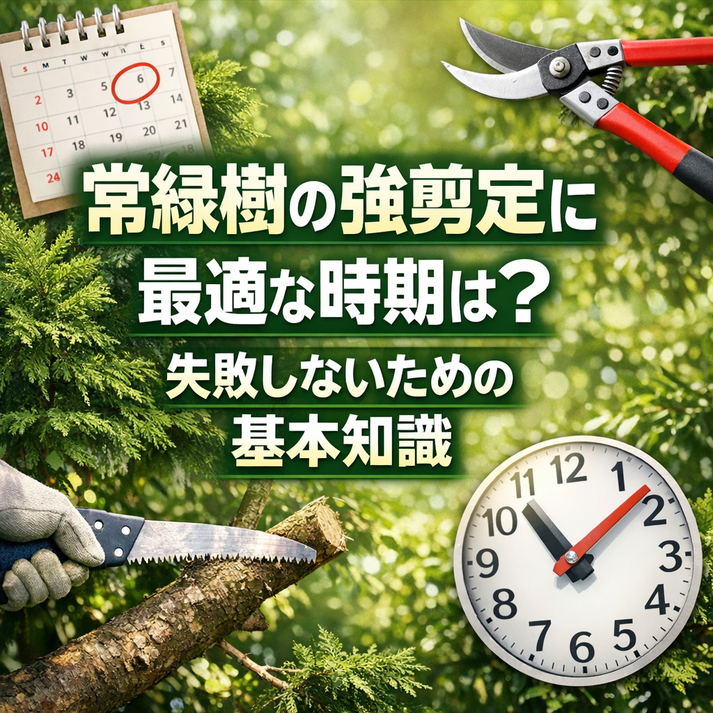 常緑樹の強剪定に最適な時期は？失敗しないための基本知識