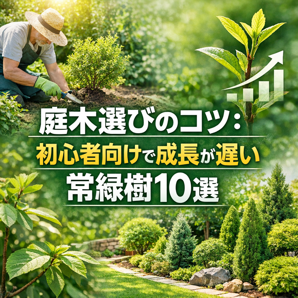 庭木選びのコツ：初心者向けで成長が遅い常緑樹10選