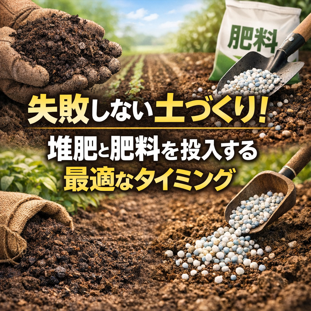 失敗しない土づくり!堆肥と肥料を投入する最適なタイミング