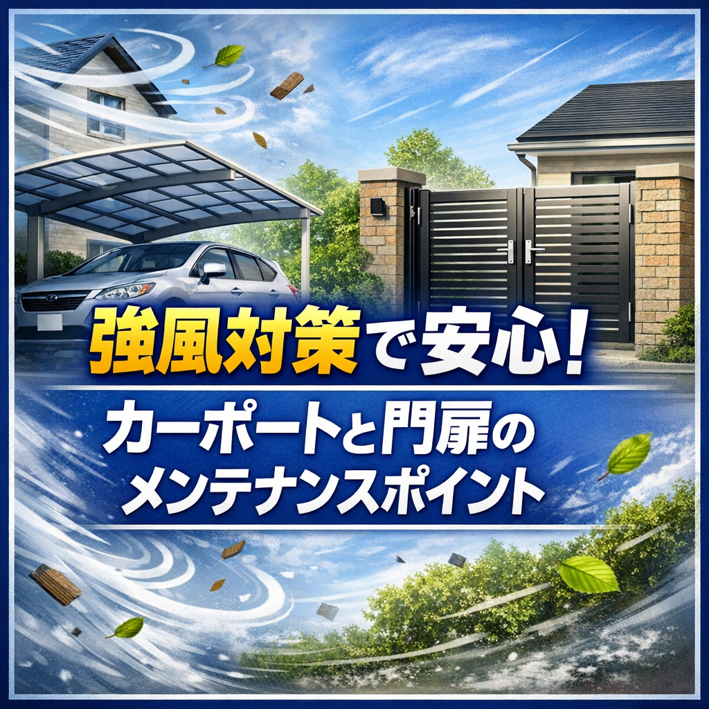 強風対策で安心!カーポートと門扉のメンテナンスポイント