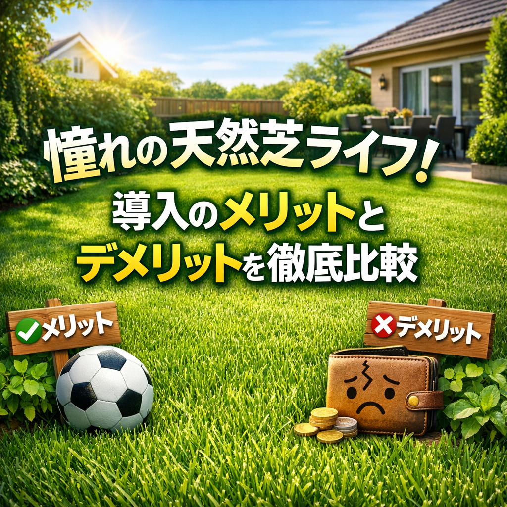 憧れの天然芝ライフ！導入のメリットとデメリットを徹底比較