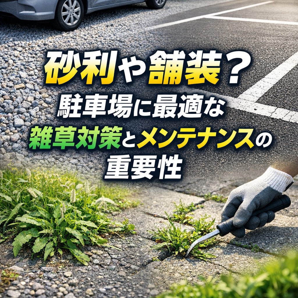 砂利や舗装？駐車場に最適な雑草対策とメンテナンスの重要性
