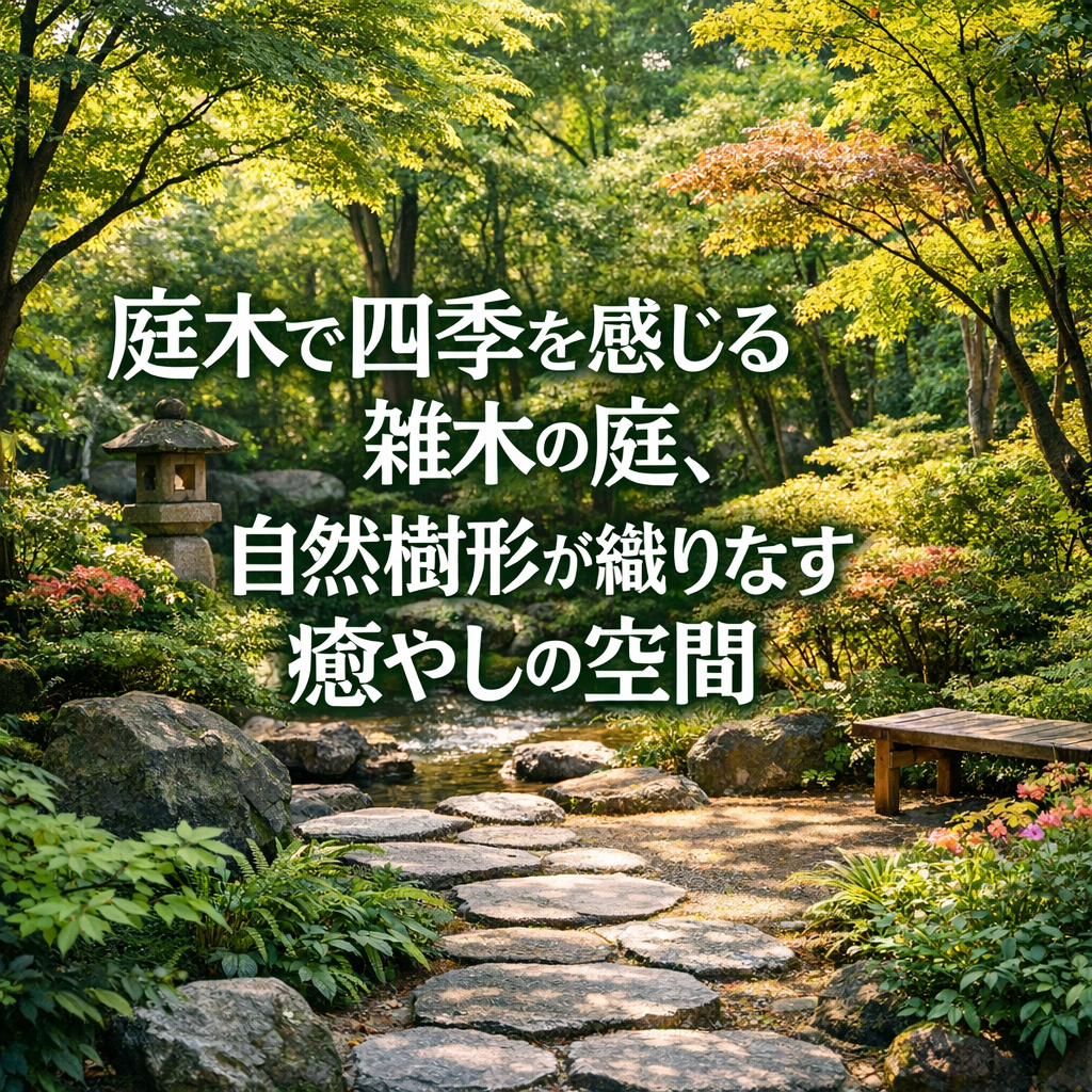 庭木で四季を感じる雑木の庭、自然樹形が織りなす癒やしの空間