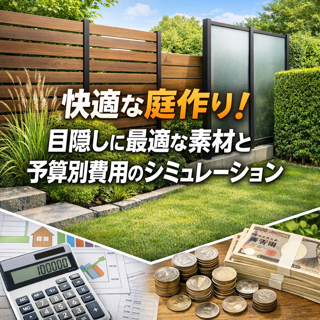 快適な庭作り！目隠しに最適な素材と予算別費用のシミュレーション
