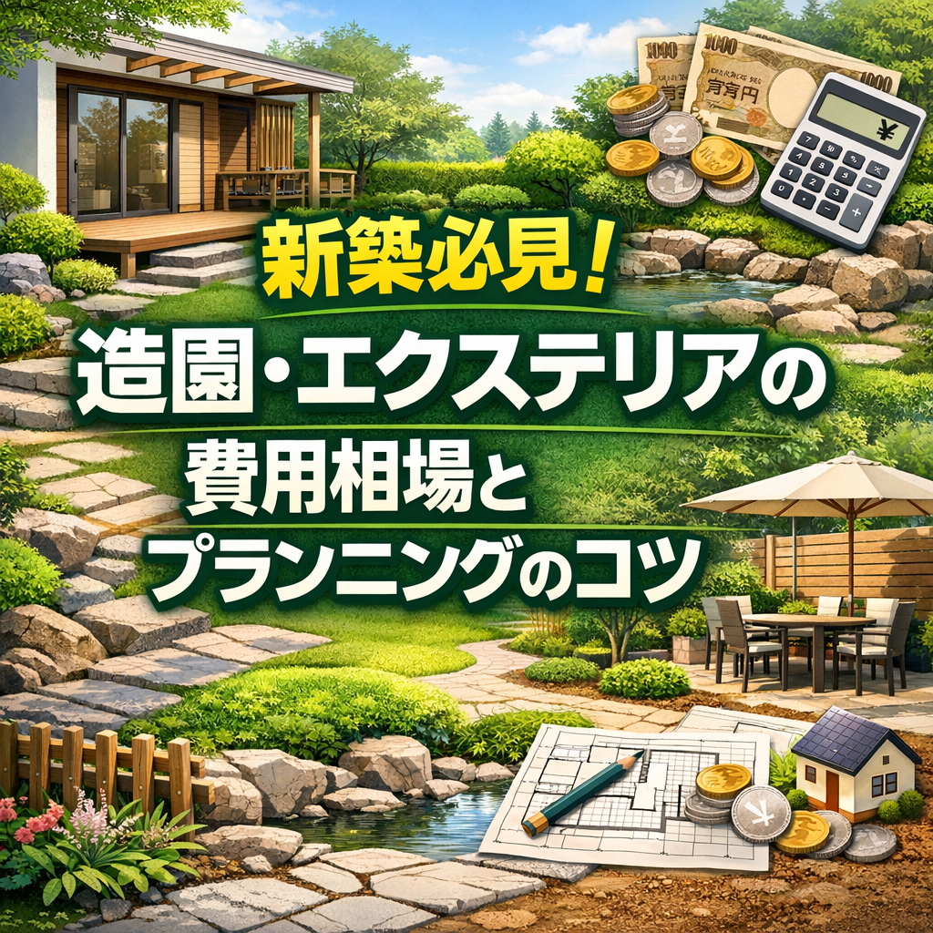 新築必見！造園・エクステリアの費用相場とプランニングのコツ