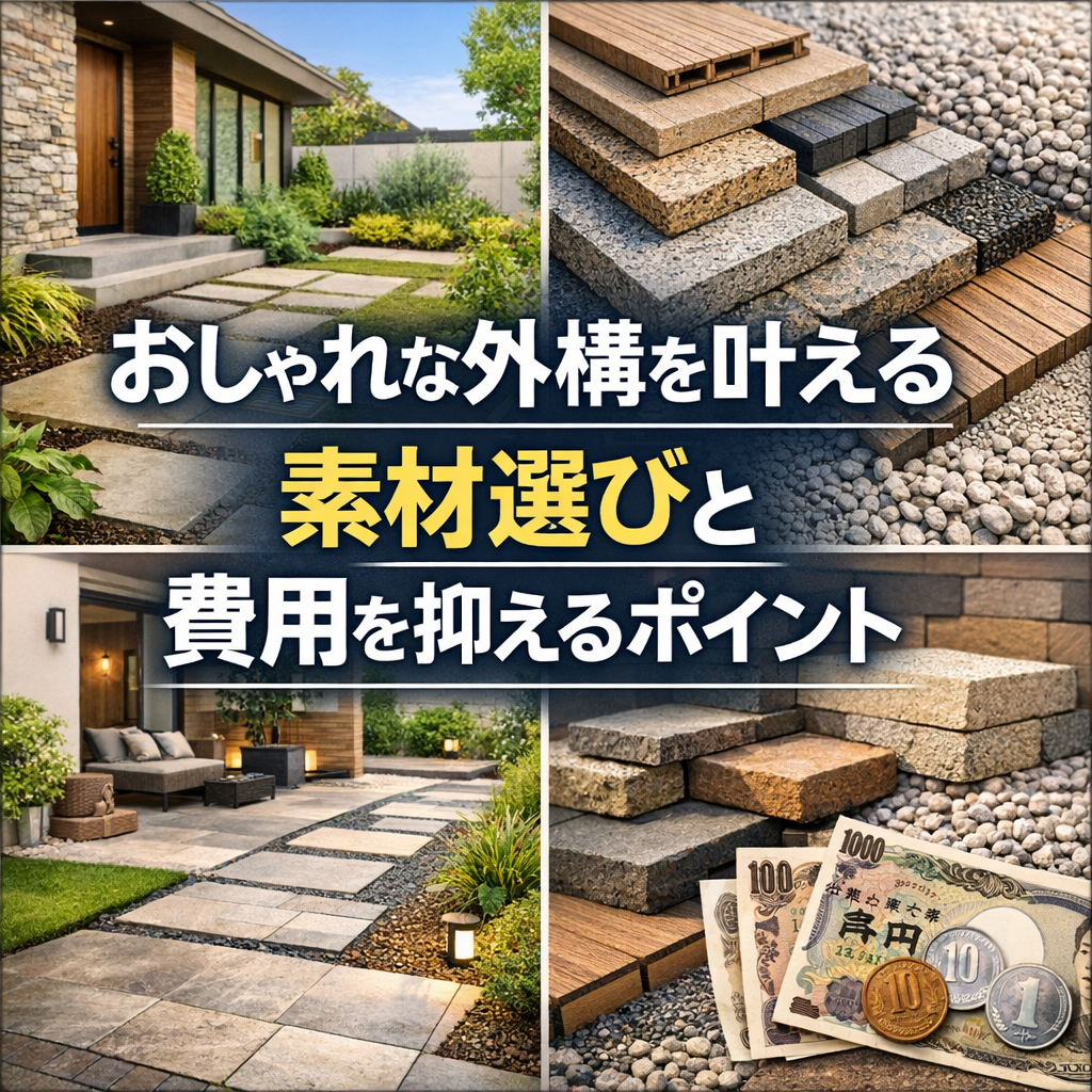 おしゃれな外構を叶える素材選びと費用を抑えるポイント