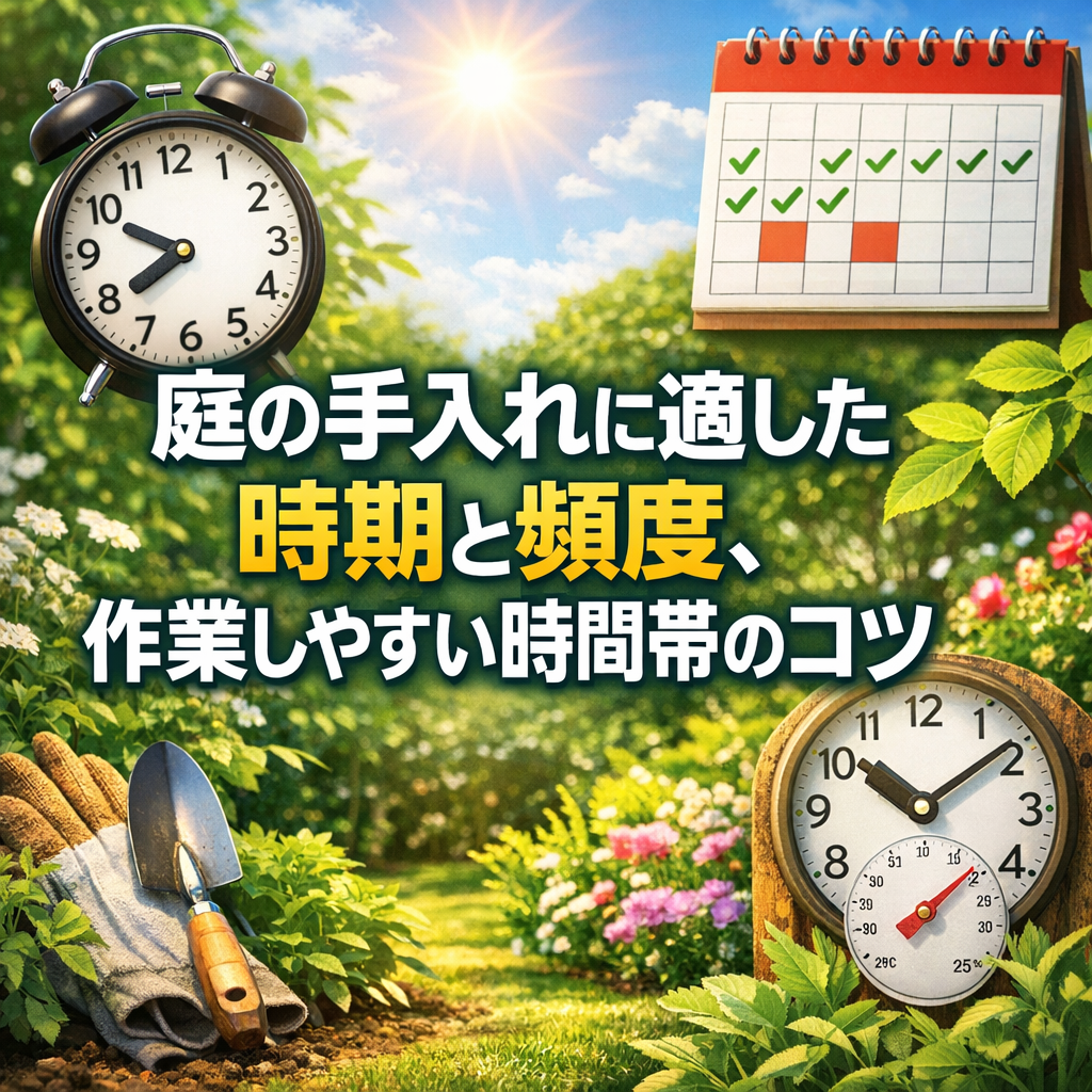 庭の手入れに適した時期と頻度、作業しやすい時間帯のコツ