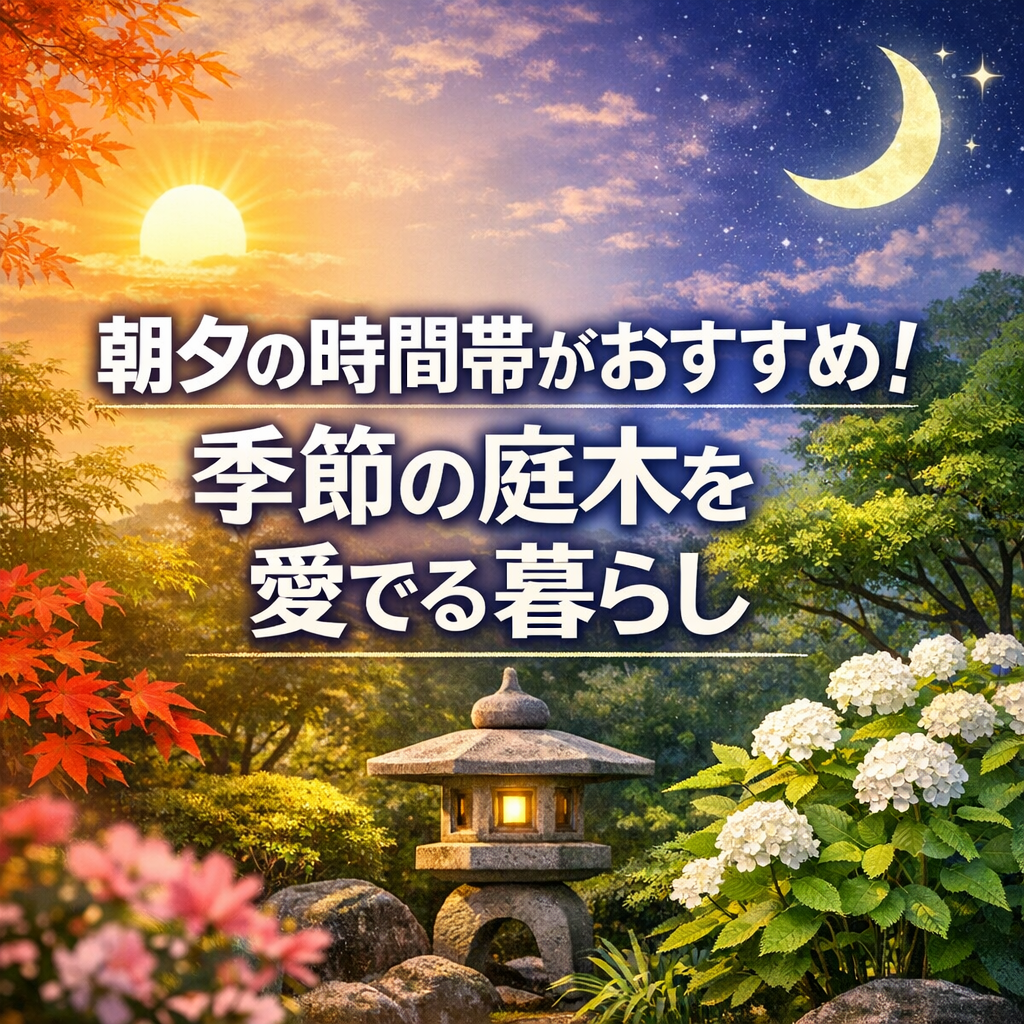 朝夕の時間帯がおすすめ！季節の庭木を愛でる暮らし