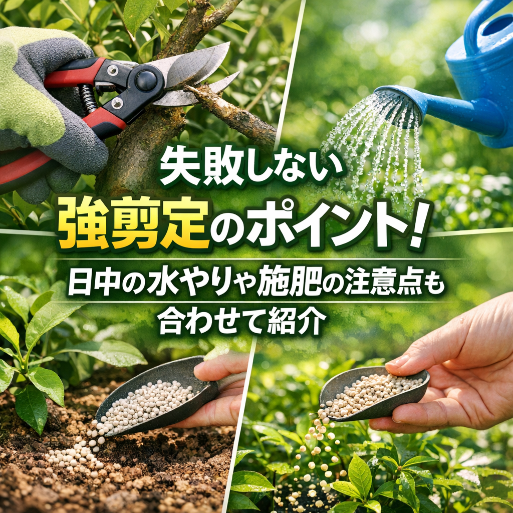 失敗しない強剪定のポイント！日中の水やりや施肥の注意点も合わせて紹介
