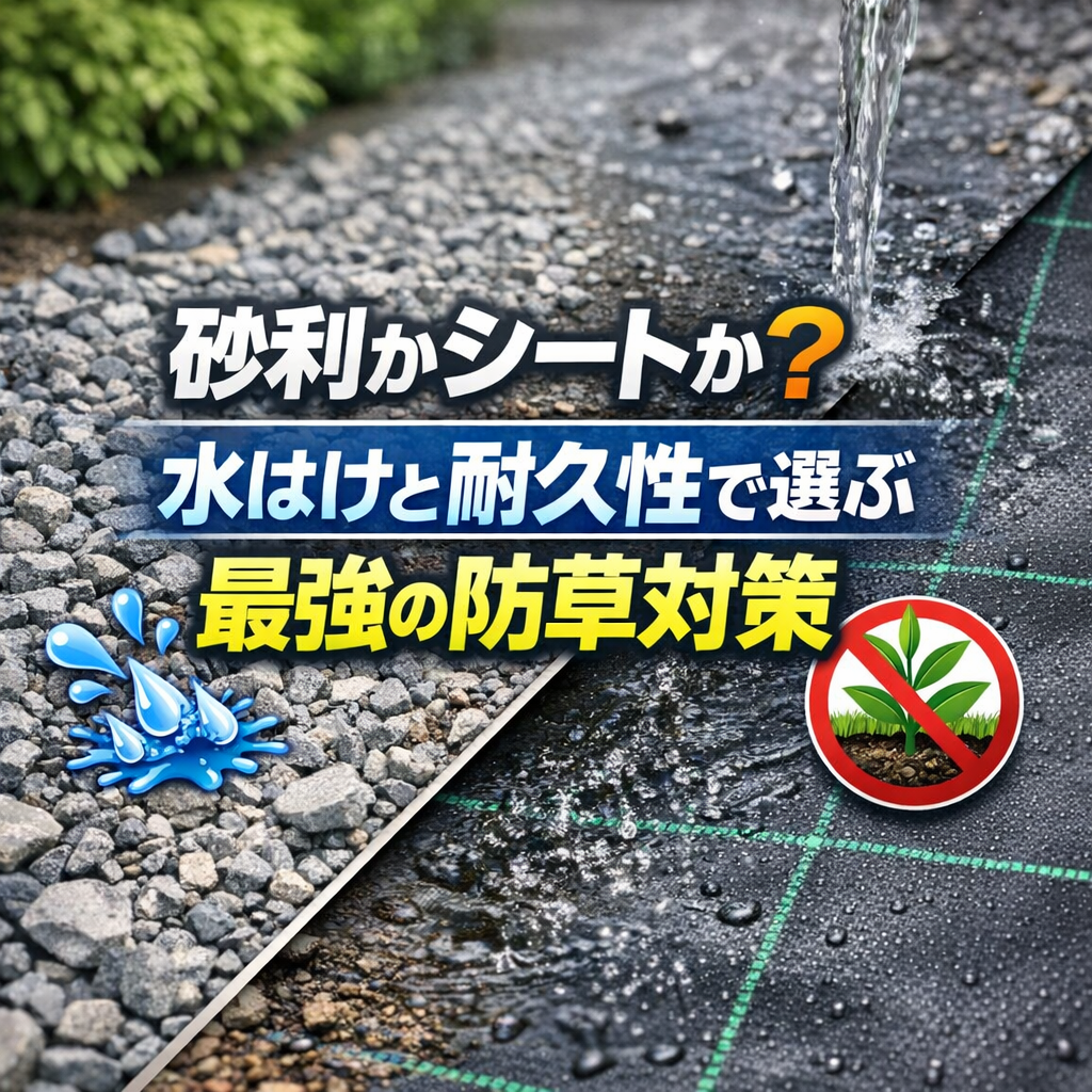 砂利かシートか？水はけと耐久性で選ぶ最強の防草対策