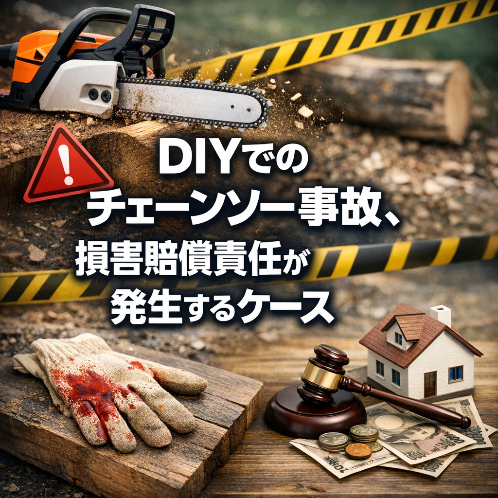 DIYでのチェーンソー事故、損害賠償責任が発生するケース