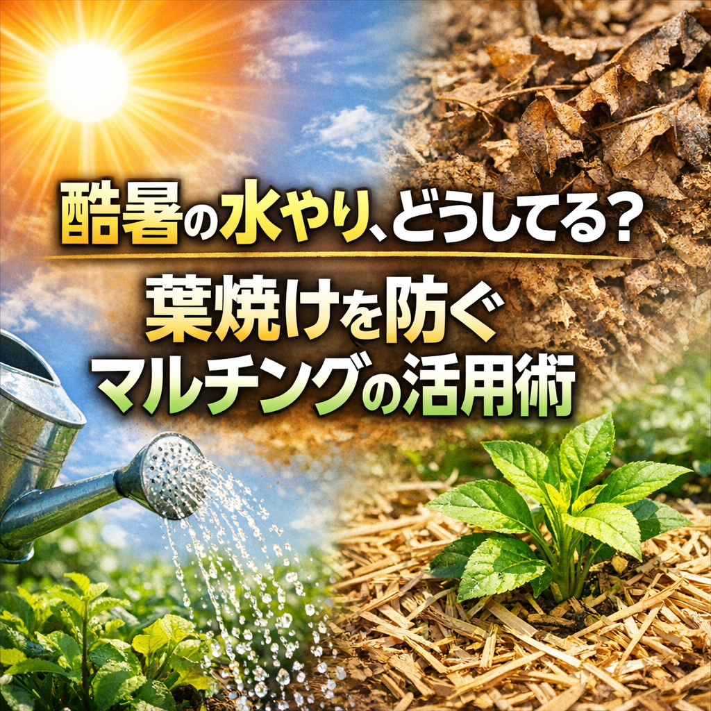 酷暑の水やり、どうしてる？葉焼けを防ぐマルチングの活用術