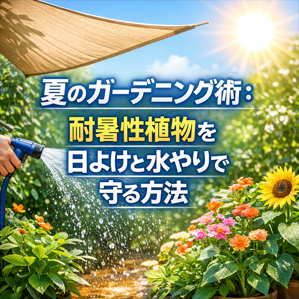 夏のガーデニング術:耐暑性植物を日よけと水やりで守る方法