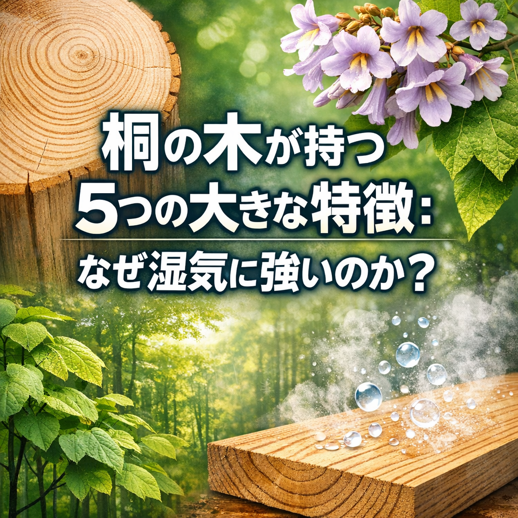 桐の木が持つ5つの大きな特徴：なぜ湿気に強いのか？