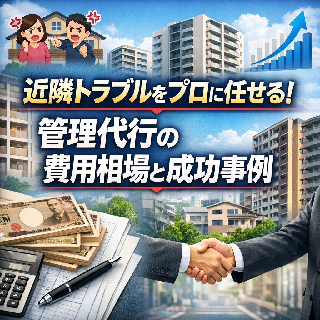 近隣トラブルをプロに任せる！管理代行の費用相場と成功事例