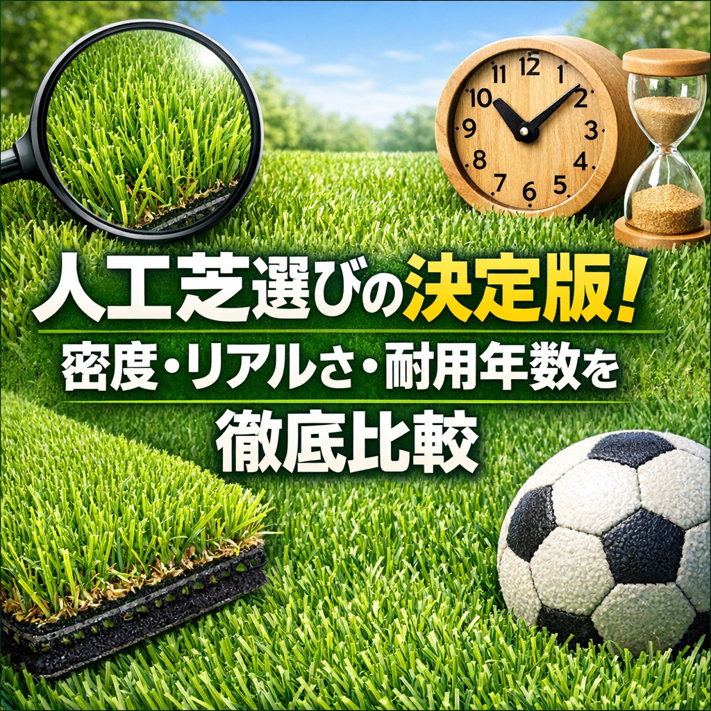 人工芝選びの決定版！密度・リアルさ・耐用年数を徹底比較