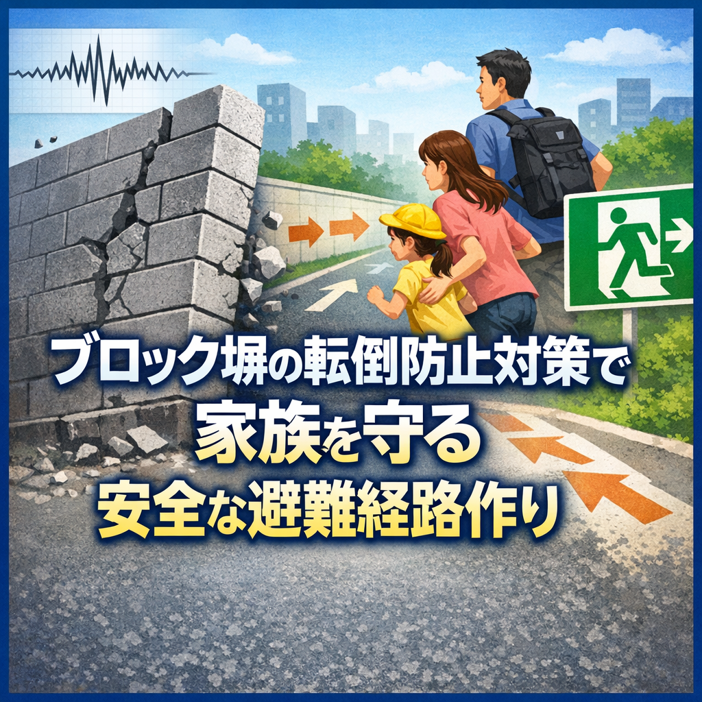 ブロック塀の転倒防止対策で家族を守る安全な避難経路作り
