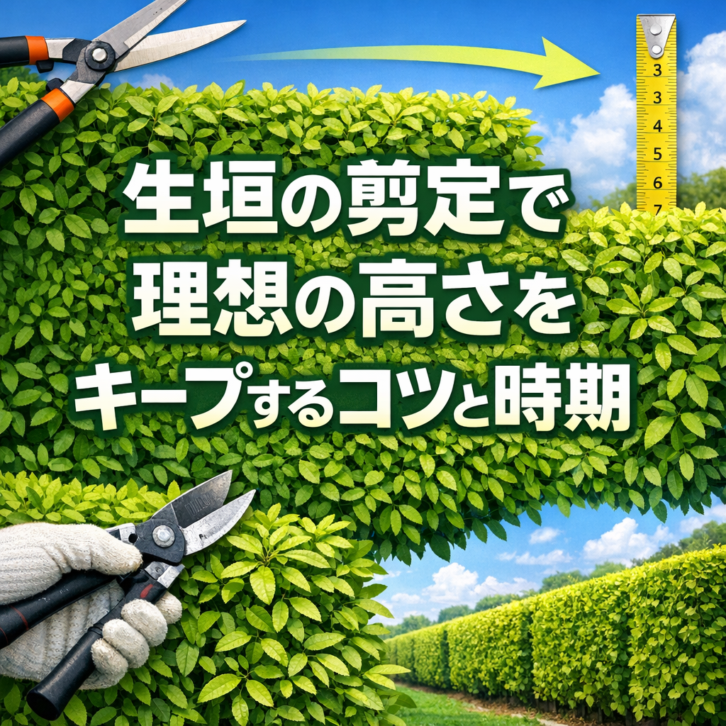 生垣の剪定で理想の高さをキープするコツと時期