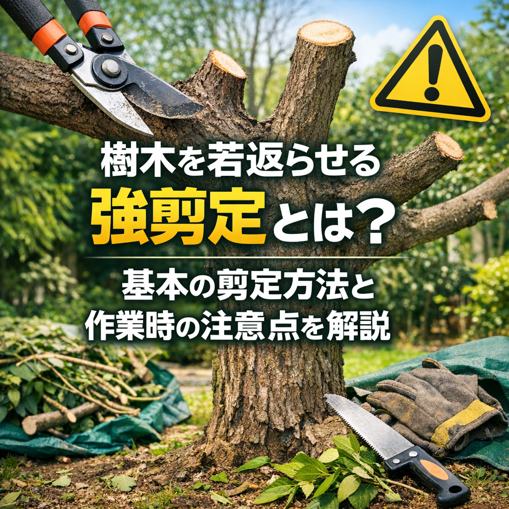 樹木を若返らせる強剪定とは？基本の剪定方法と作業時の注意点を解説
