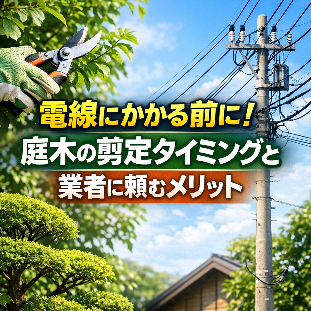電線にかかる前に！庭木の剪定タイミングと業者に頼むメリット