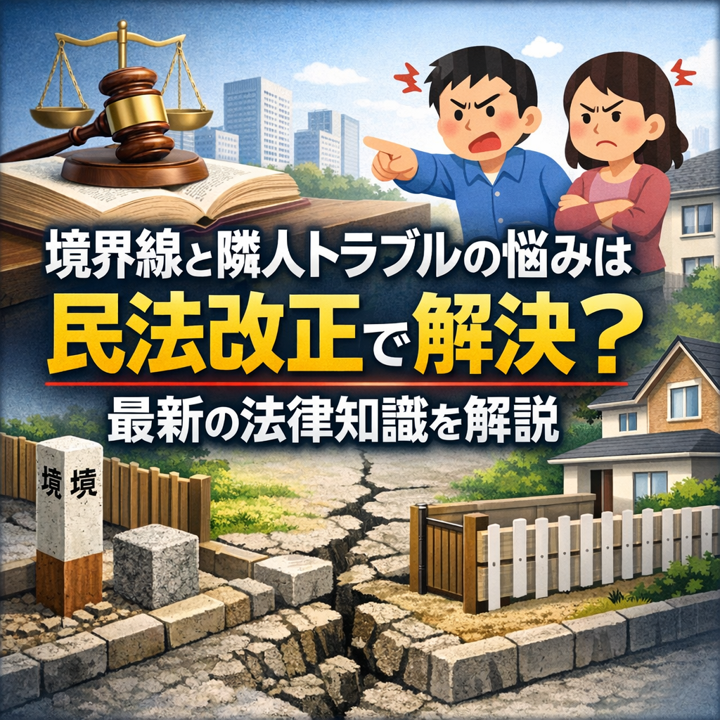境界線と隣人トラブルの悩みは民法改正で解決？最新の法律知識を解説