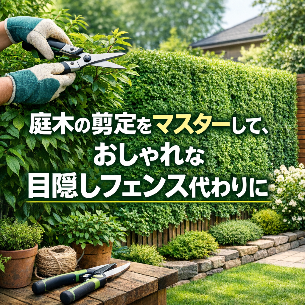 庭木の剪定をマスターして、おしゃれな目隠しフェンス代わりに