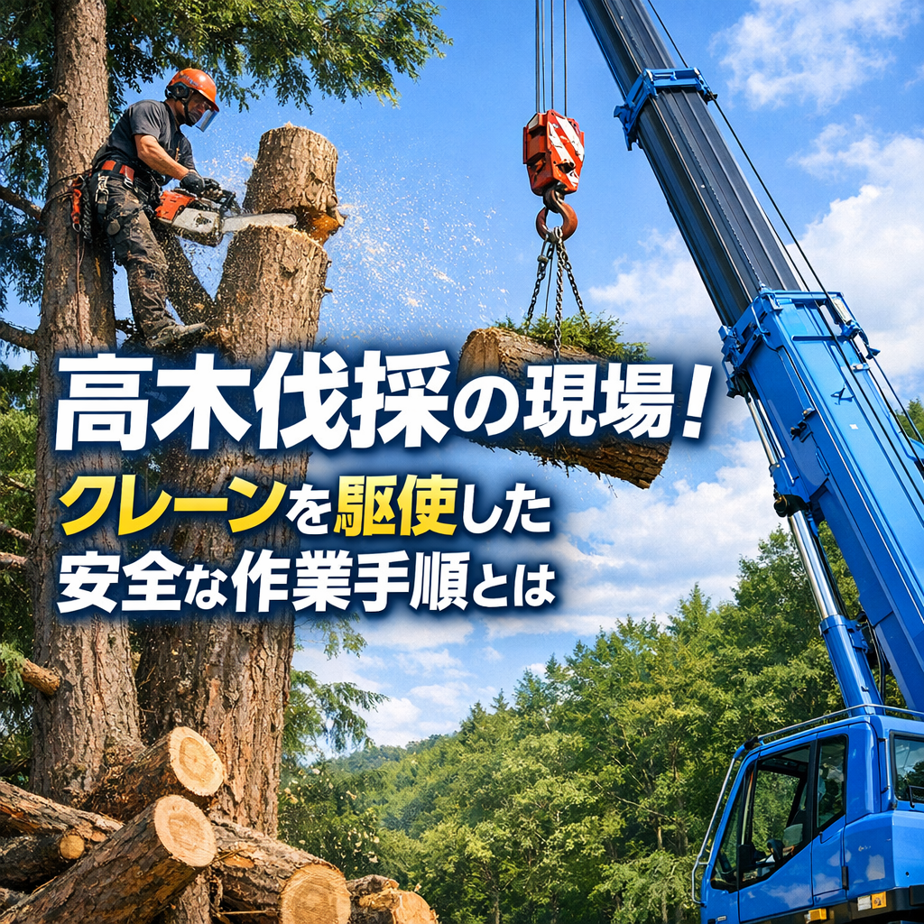 高木伐採の現場！クレーンを駆使した安全な作業手順とは