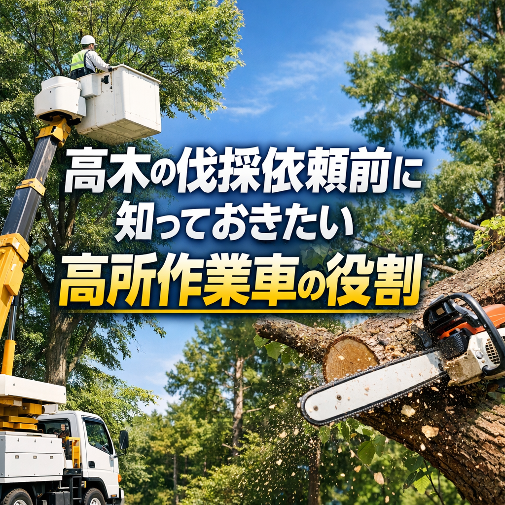 高木の伐採依頼前に知っておきたい高所作業車の役割