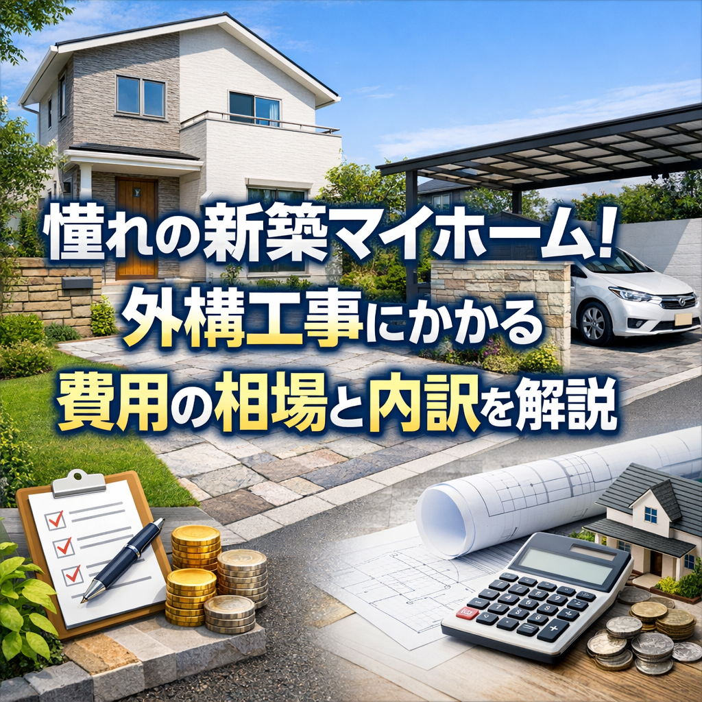 憧れの新築マイホーム！外構工事にかかる費用の相場と内訳を解説