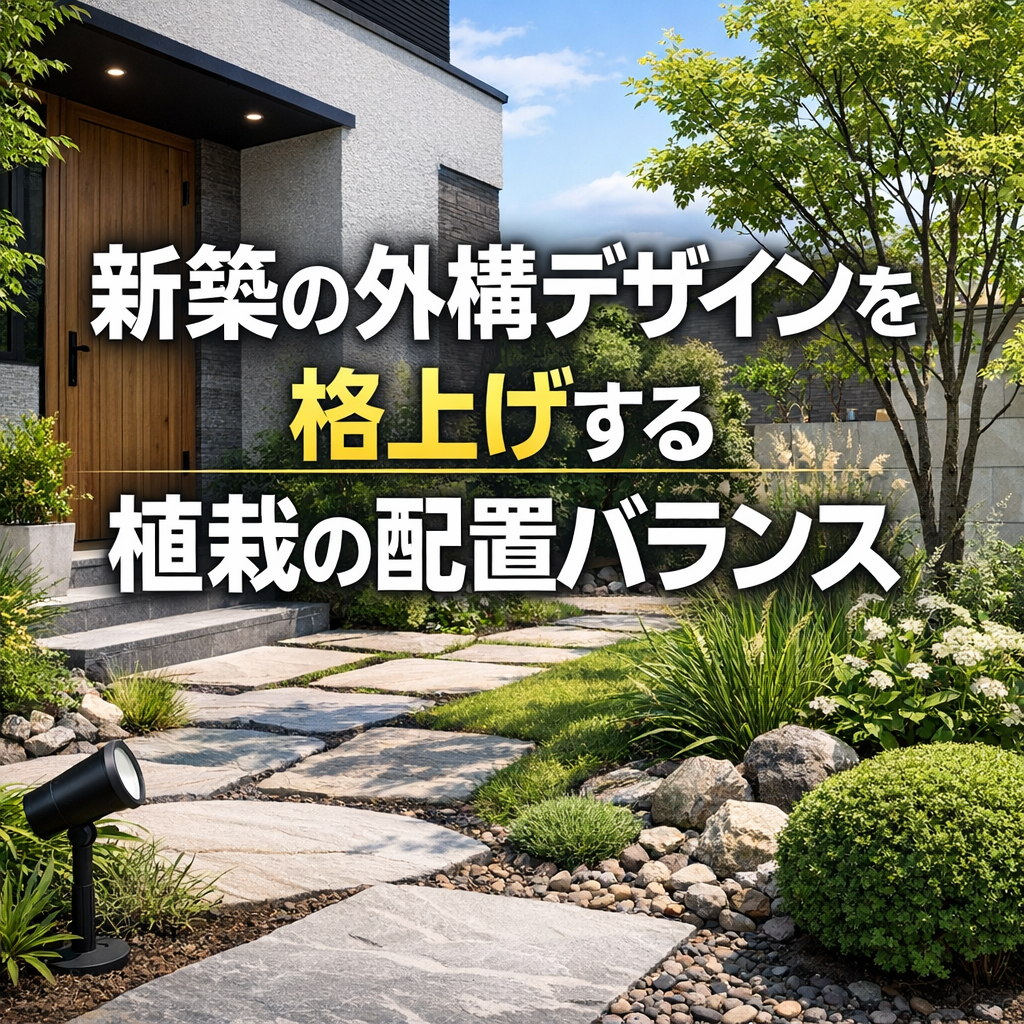 新築の外構デザインを格上げする植栽の配置バランス