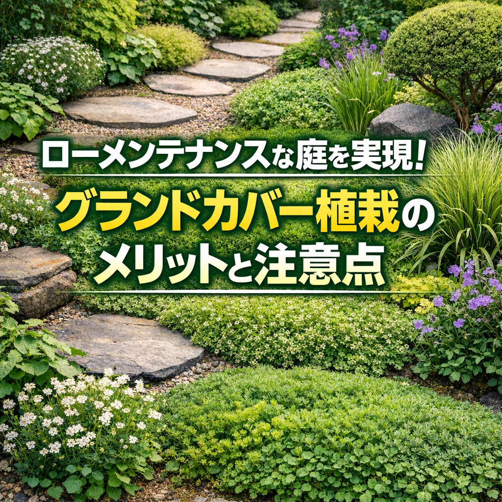 ローメンテナンスな庭を実現！グランドカバー植栽のメリットと注意点
