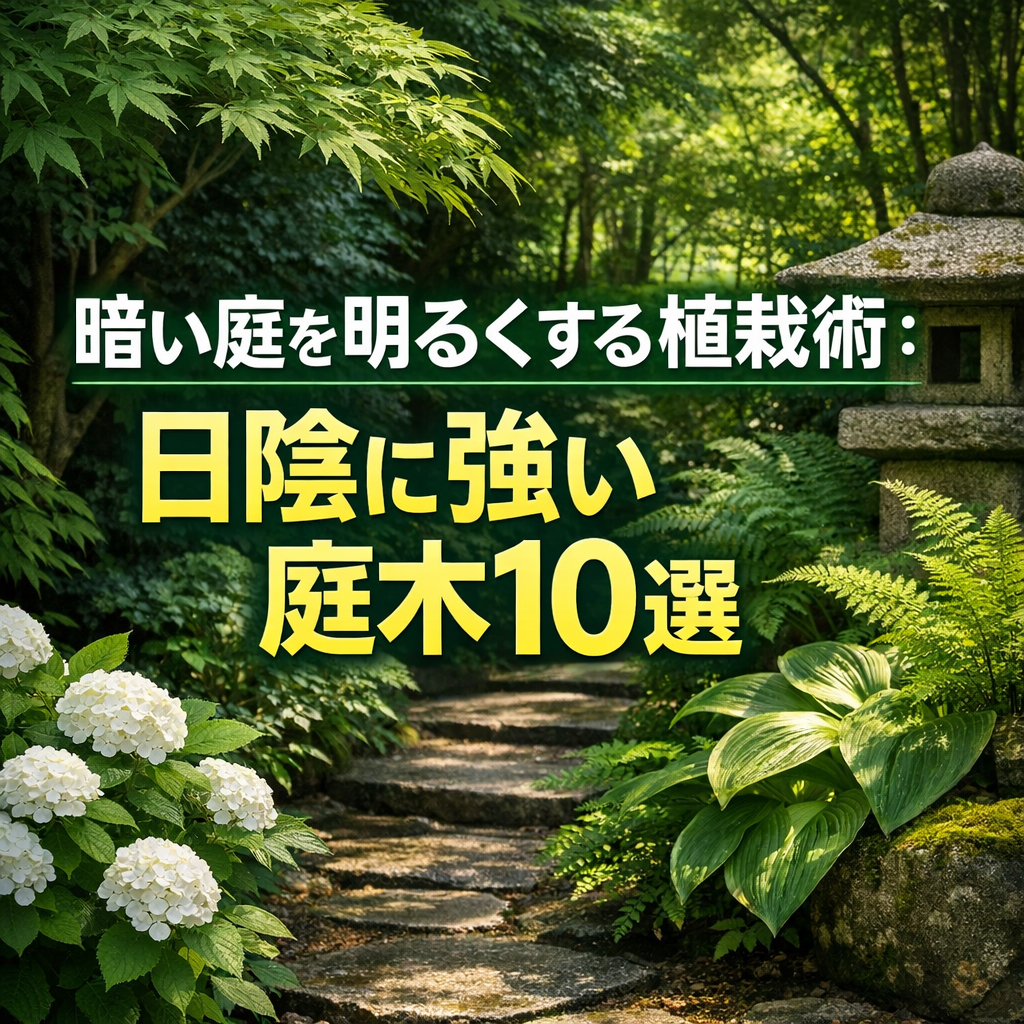 暗い庭を明るくする植栽術：日陰に強い庭木10選