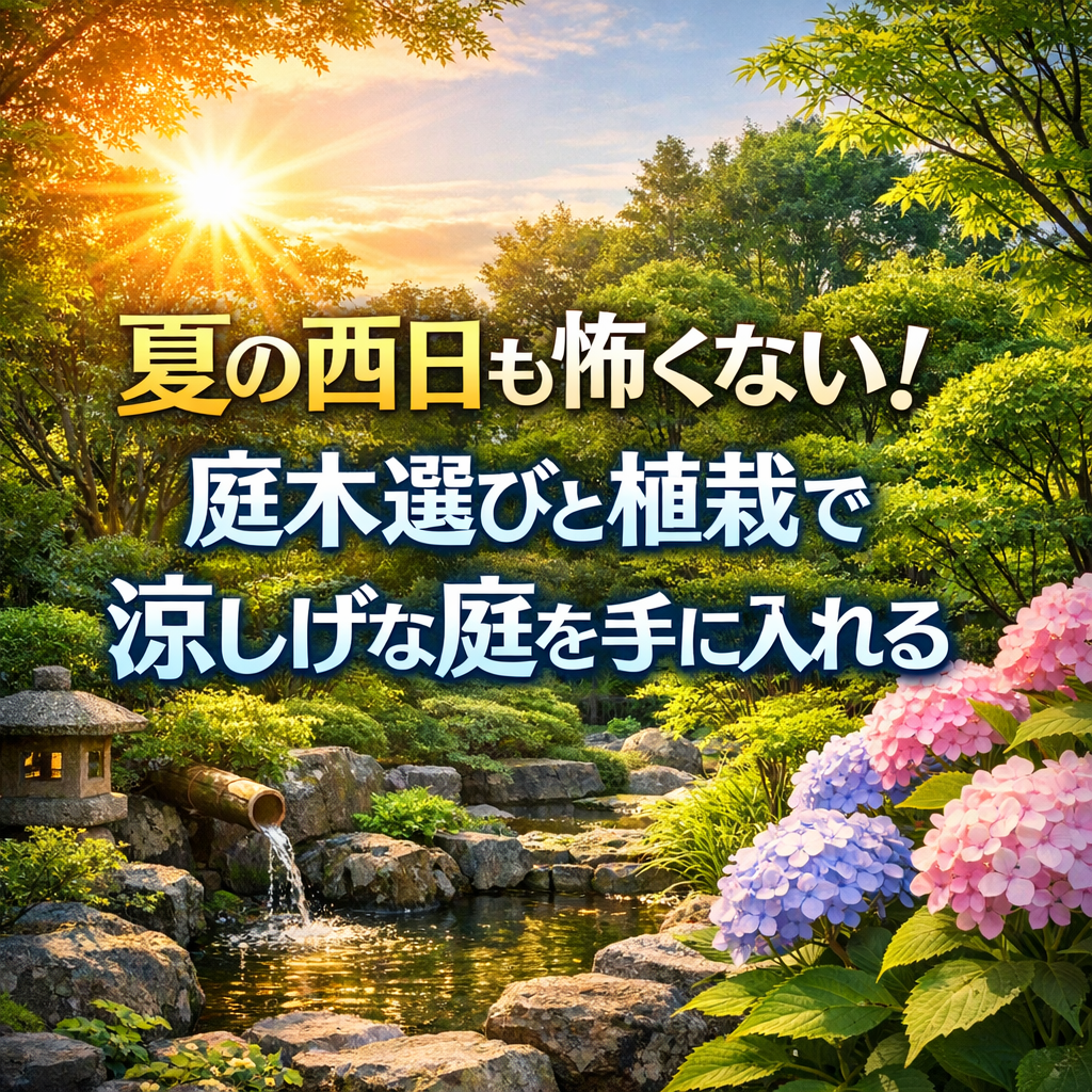 夏の西日も怖くない！庭木選びと植栽で涼しげな庭を手に入れる