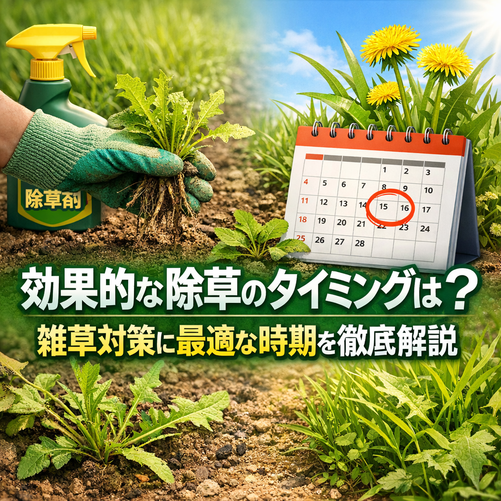 効果的な除草のタイミングは？雑草対策に最適な時期を徹底解説