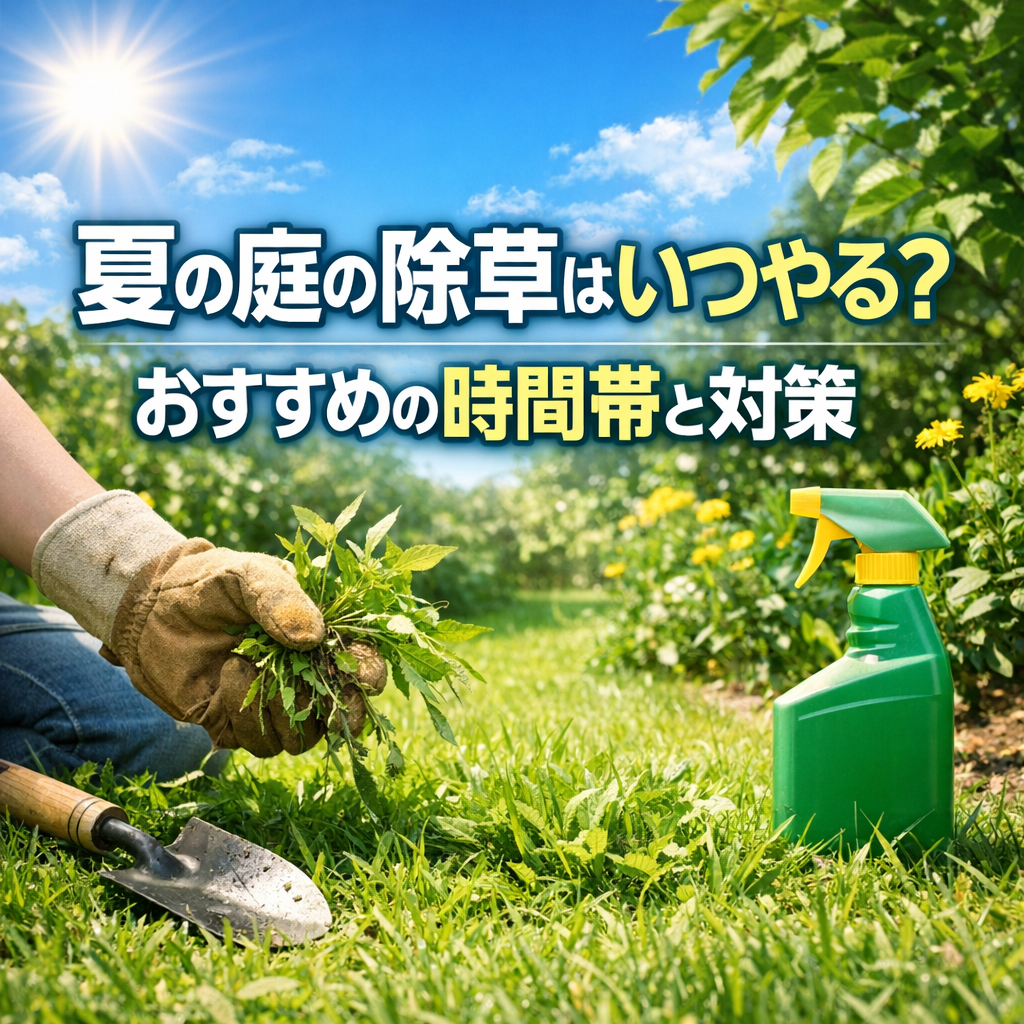 夏の庭の除草はいつやる？おすすめの時間帯と対策