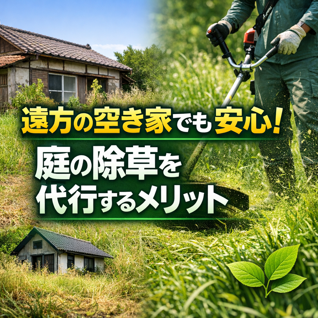 遠方の空き家でも安心！庭の除草を代行するメリット