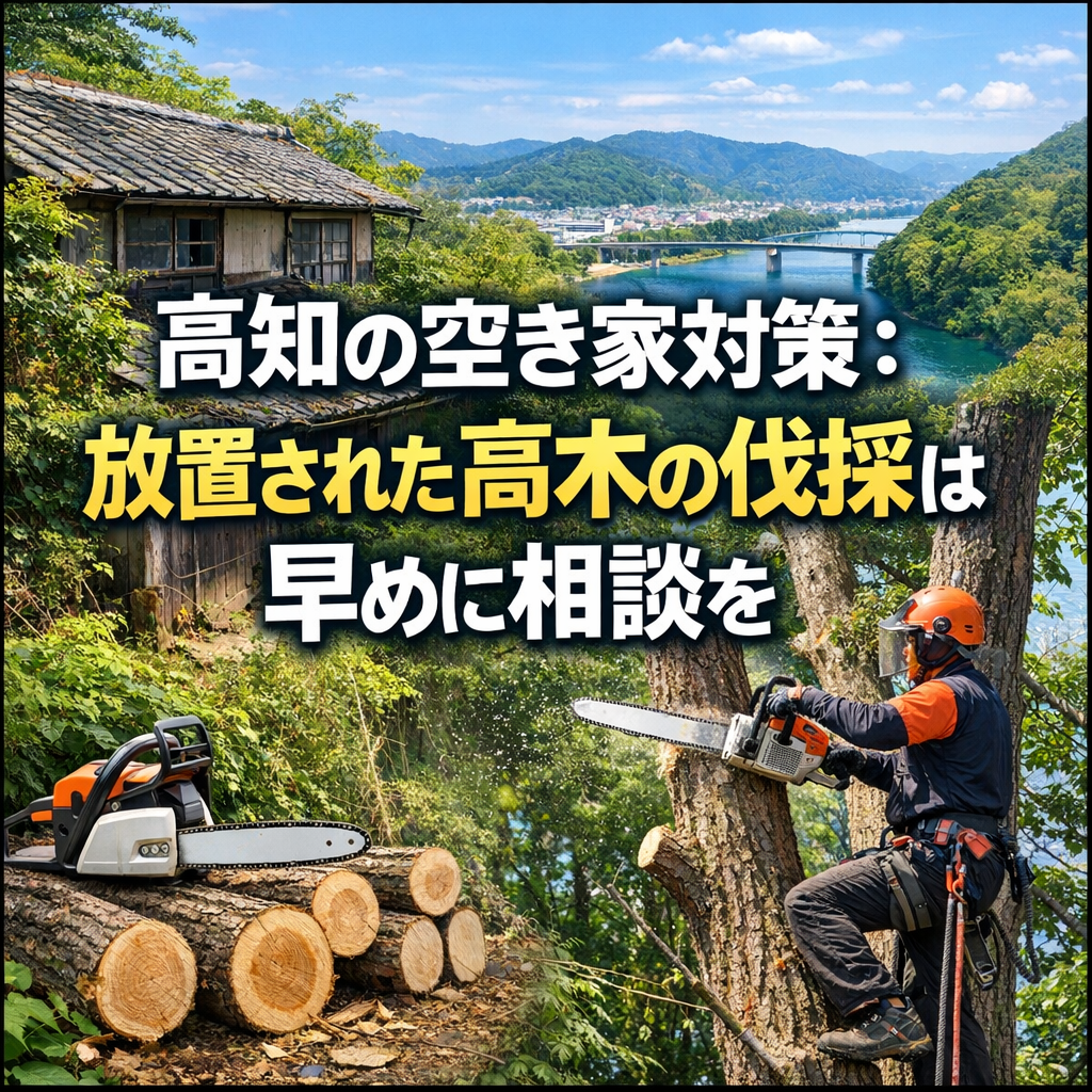 高知の空き家対策：放置された高木の伐採は早めに相談を