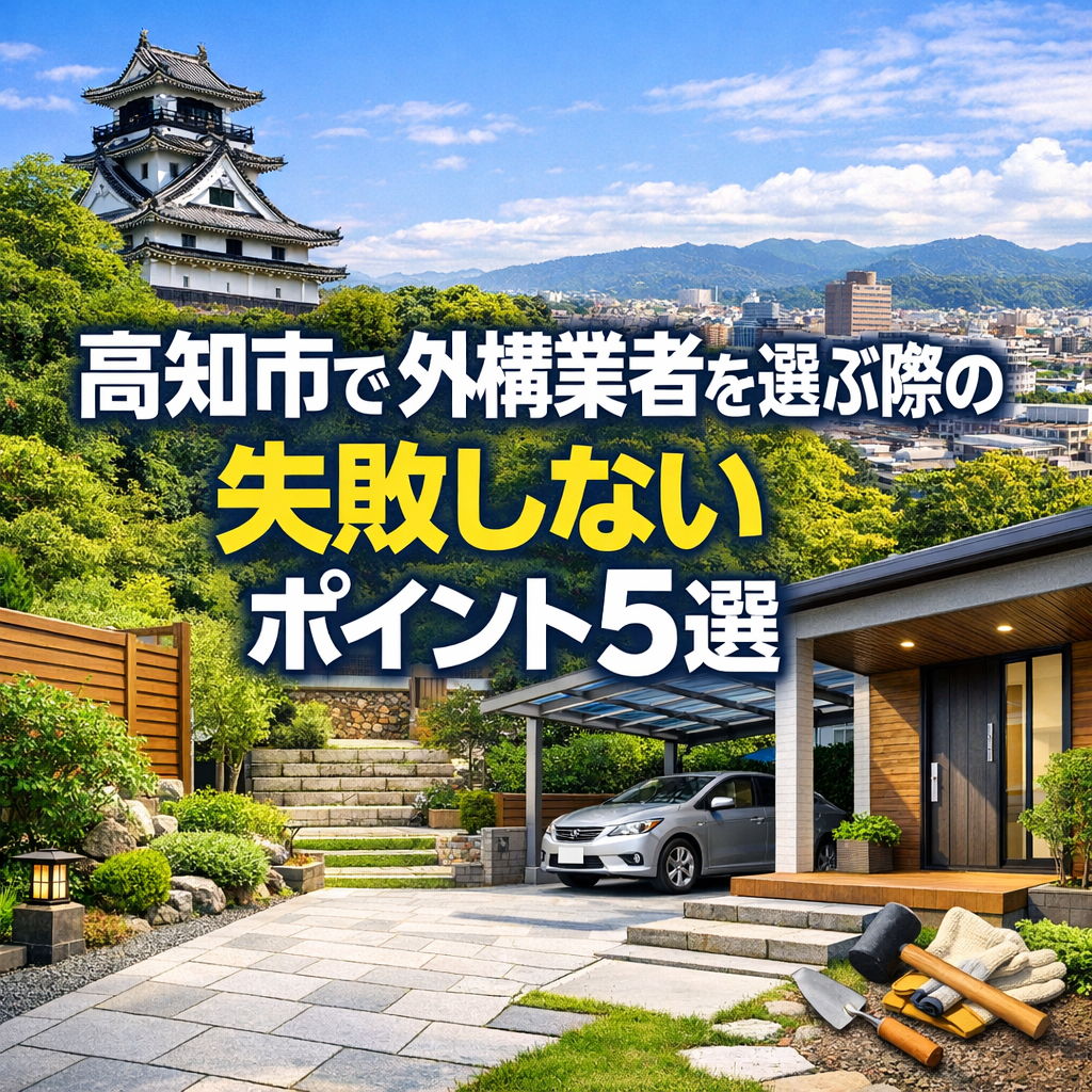 高知市で外構業者を選ぶ際の失敗しないポイント5選