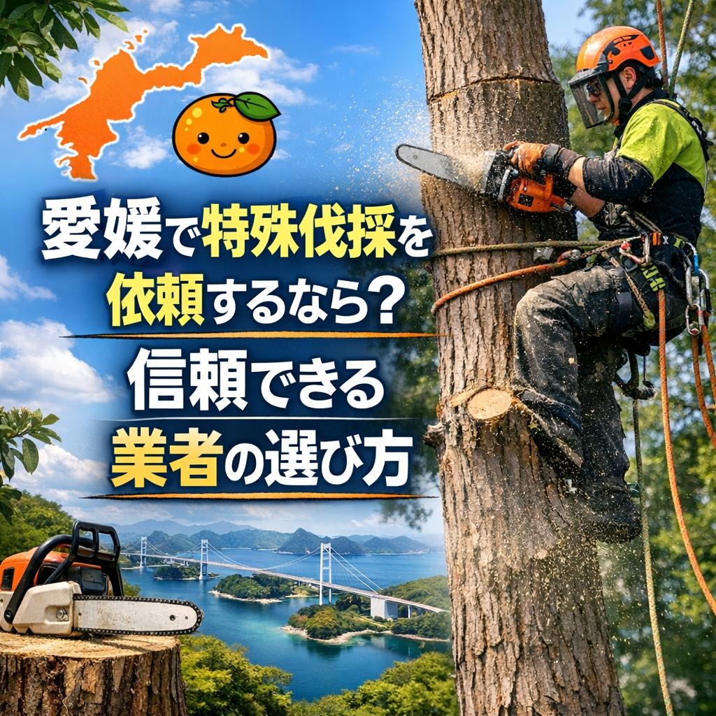 愛媛で特殊伐採を依頼するなら？信頼できる業者の選び方