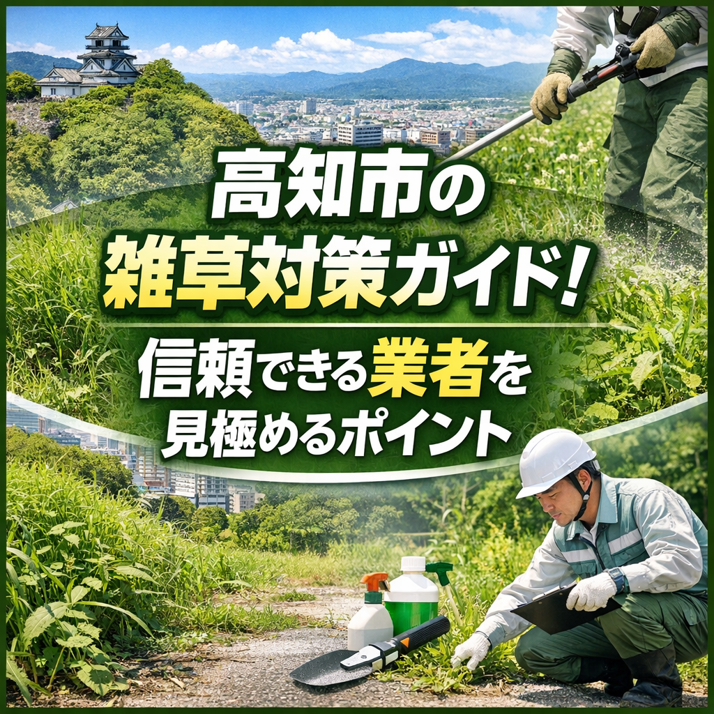 高知市の雑草対策ガイド！信頼できる業者を見極めるポイント