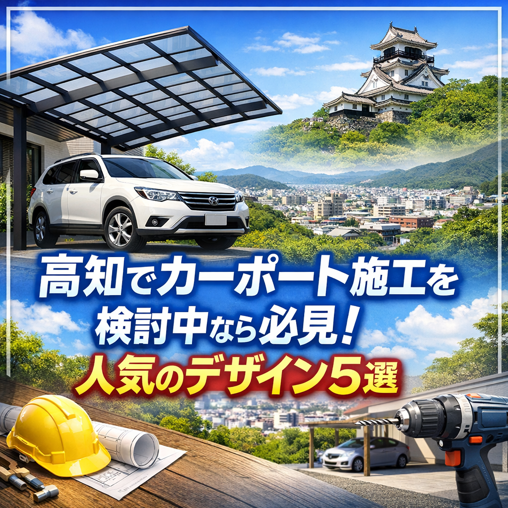 高知でカーポート施工を検討中なら必見！人気のデザイン5選