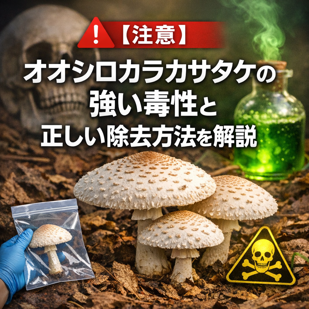 【注意】オオシロカラカサタケの強い毒性と正しい除去方法を解説