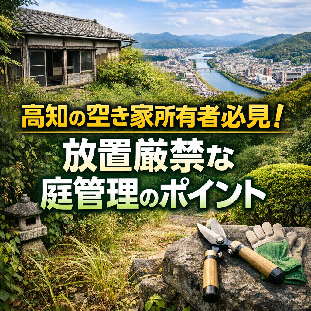 高知の空き家所有者必見！放置厳禁な庭管理のポイント