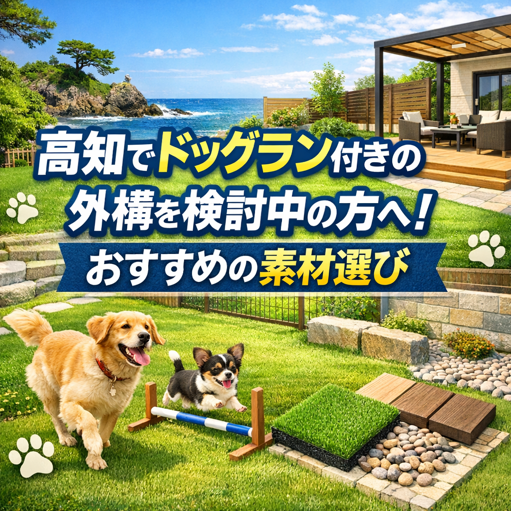 高知でドッグラン付きの外構を検討中の方へ！おすすめの素材選び